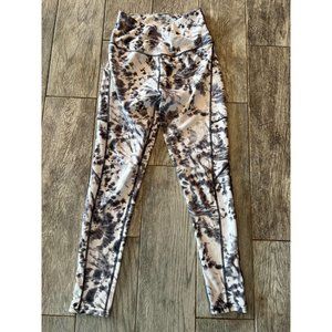 JGX Performance Leggings Small Cross Front Waistband Crossover‎ Stretch Pockets